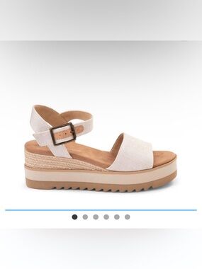 Womens TOMS Diana Wedge Sandal - Natural